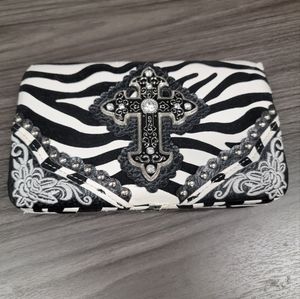 Zebra clutch wallet